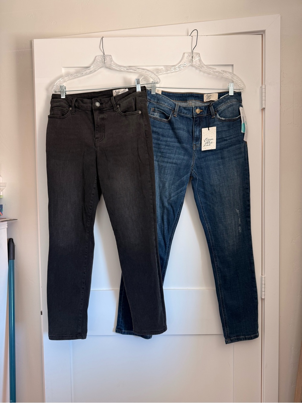 Cosmic Blue Women’s Straight Leg Jeans — Black & Blue Denim 2 Pair